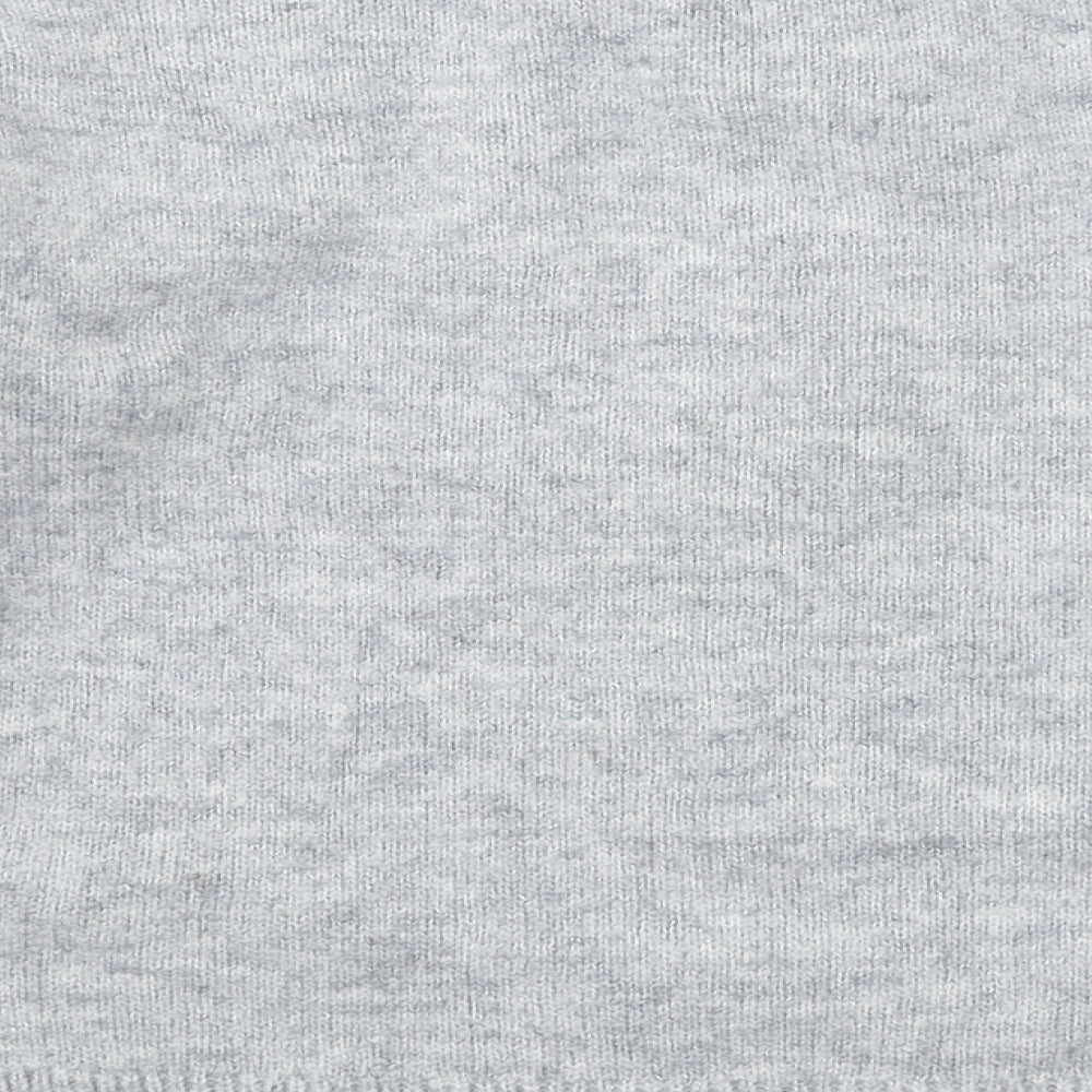 Marks and Spencer Girls Grey Crew Neck Geometric Acrylic Pullover Jumper Size 9-10 Years Pullover - Stars
