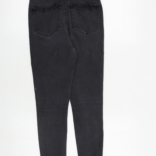 Topshop Womens Grey Cotton Skinny Jeans Size 24 in Slim Zip