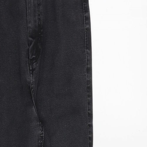Topshop Womens Grey Cotton Skinny Jeans Size 24 in Slim Zip