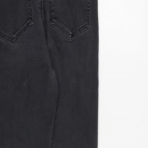 Topshop Womens Grey Cotton Skinny Jeans Size 24 in Slim Zip