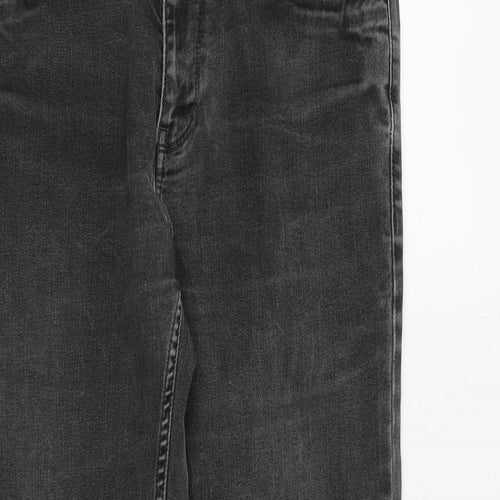 NEXT Mens Grey Cotton Straight Jeans Size 32 in Regular Zip