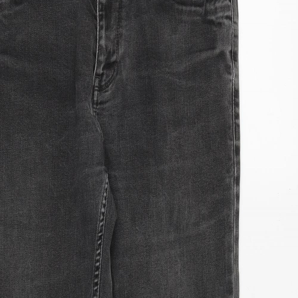 NEXT Mens Grey Cotton Straight Jeans Size 32 in Regular Zip