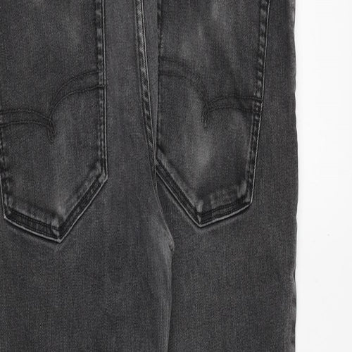 NEXT Mens Grey Cotton Straight Jeans Size 32 in Regular Zip