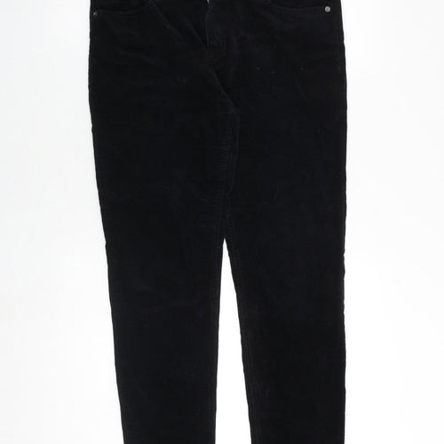 Joe Fresh Womens Black Cotton Trousers Size 29 in Regular Zip