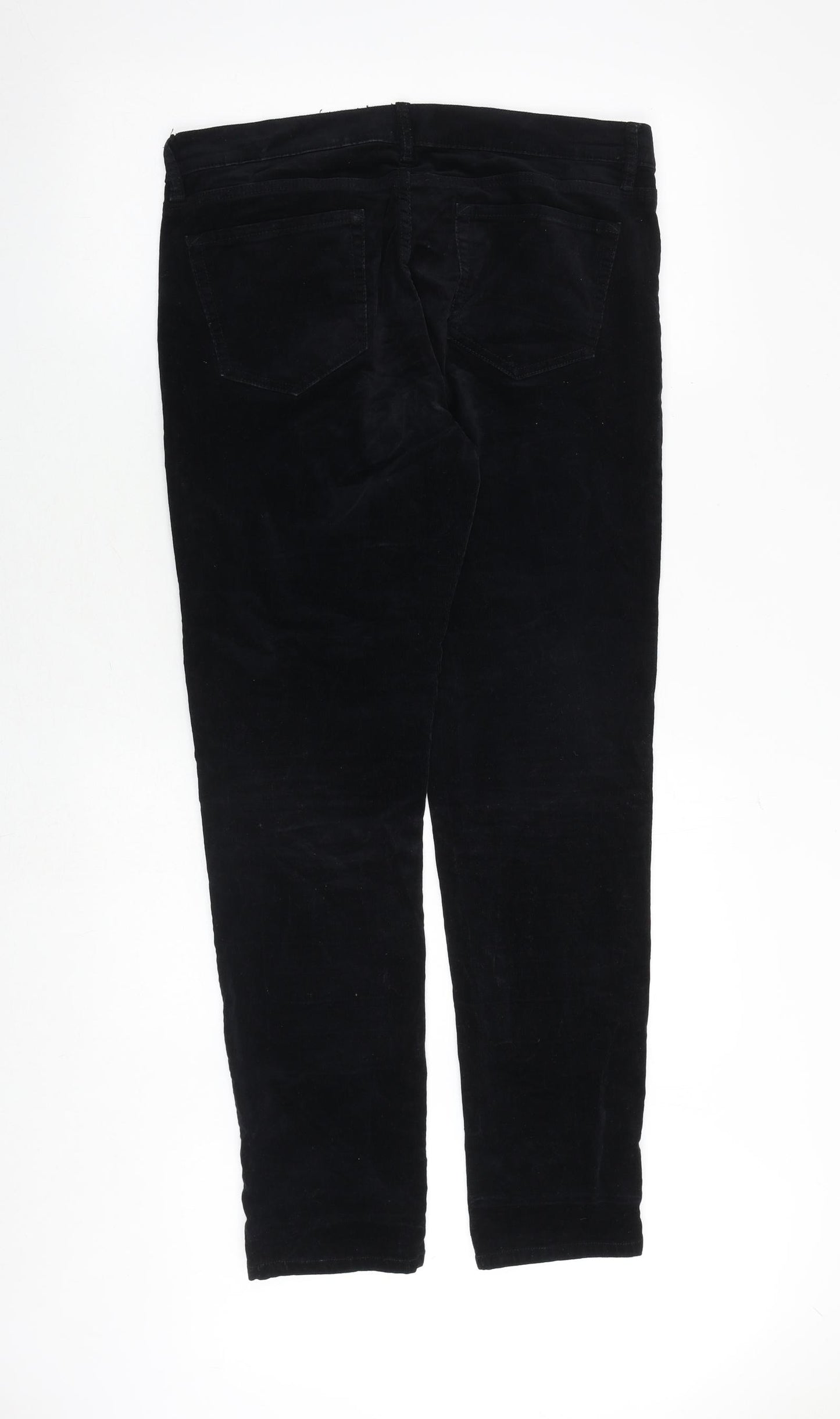 Joe Fresh Womens Black Cotton Trousers Size 29 in Regular Zip