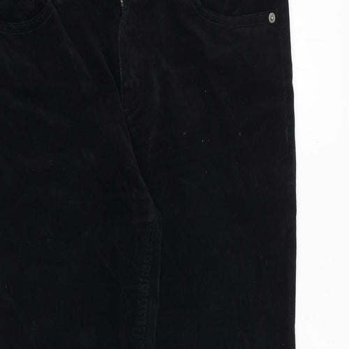 Joe Fresh Womens Black Cotton Trousers Size 29 in Regular Zip