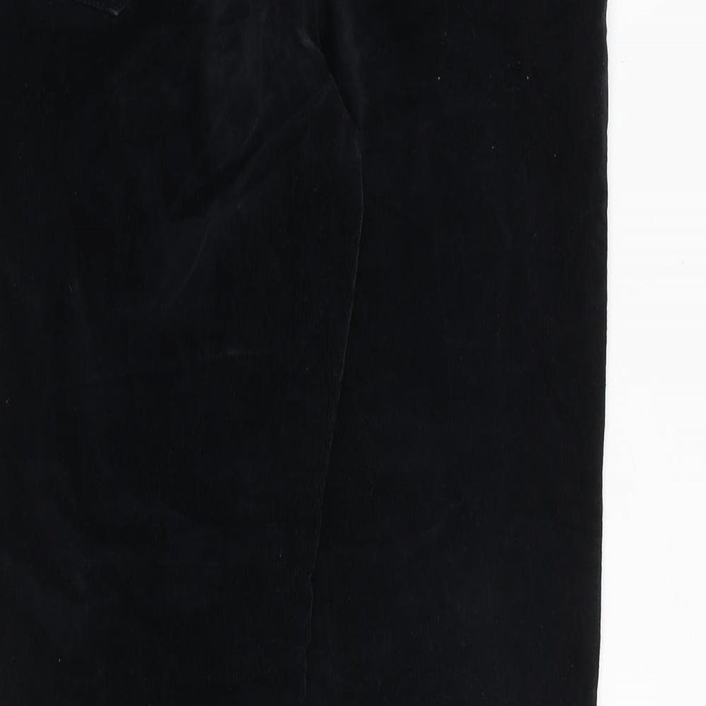 Joe Fresh Womens Black Cotton Trousers Size 29 in Regular Zip