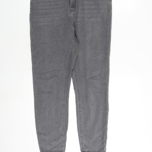 ASOS Womens Grey Cotton Skinny Jeans Size 32 in L30 in Regular Zip