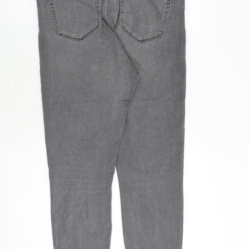 ASOS Womens Grey Cotton Skinny Jeans Size 32 in L30 in Regular Zip