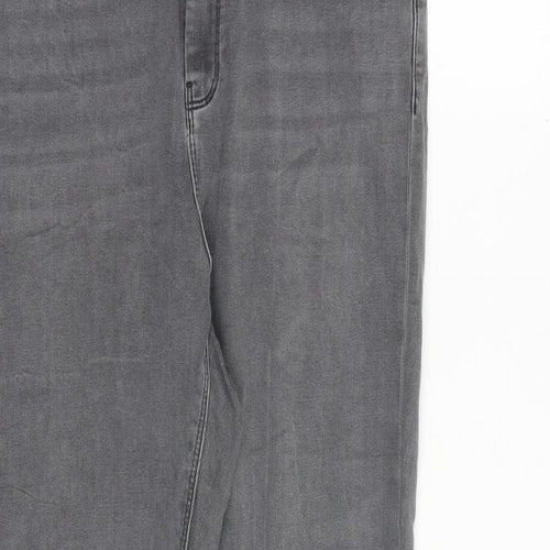 ASOS Womens Grey Cotton Skinny Jeans Size 32 in L30 in Regular Zip