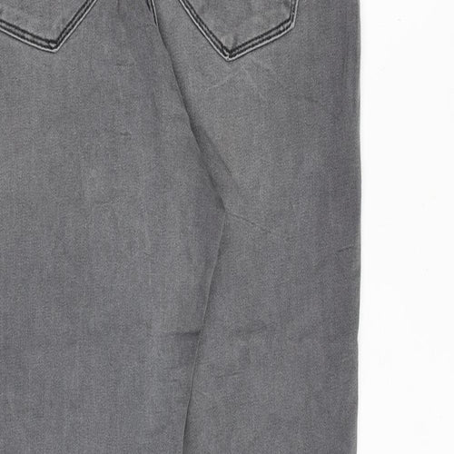 ASOS Womens Grey Cotton Skinny Jeans Size 32 in L30 in Regular Zip