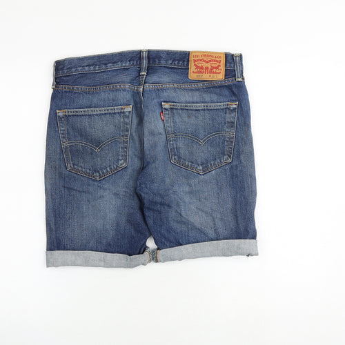 Levi's Mens Blue Cotton Chino Shorts Size 32 in Regular Button
