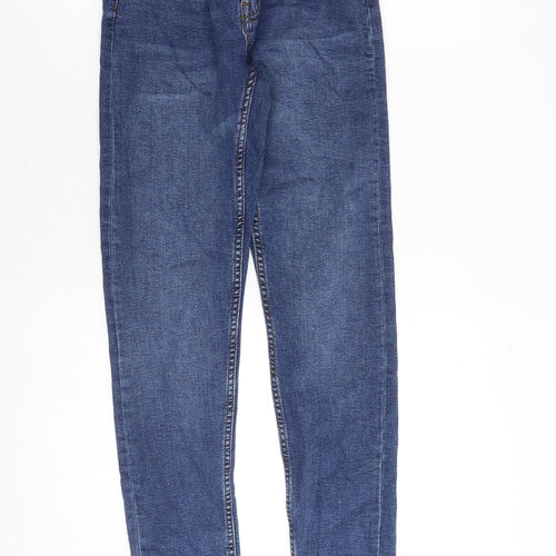 Zara Boys Blue Cotton Skinny Jeans Size 13-14 Years Regular Zip