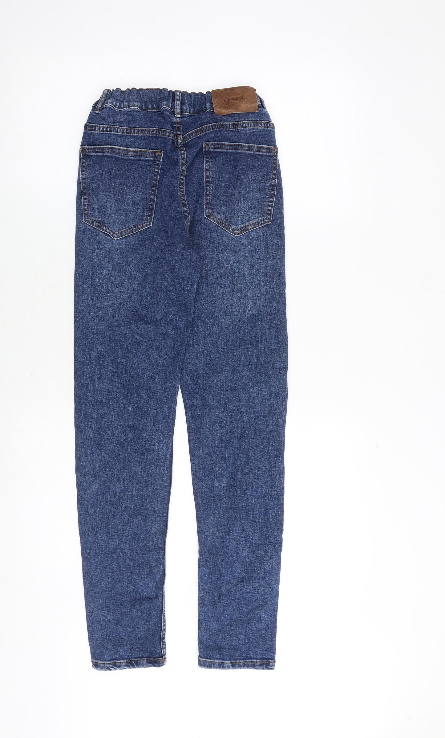 Zara Boys Blue Cotton Skinny Jeans Size 13-14 Years Regular Zip