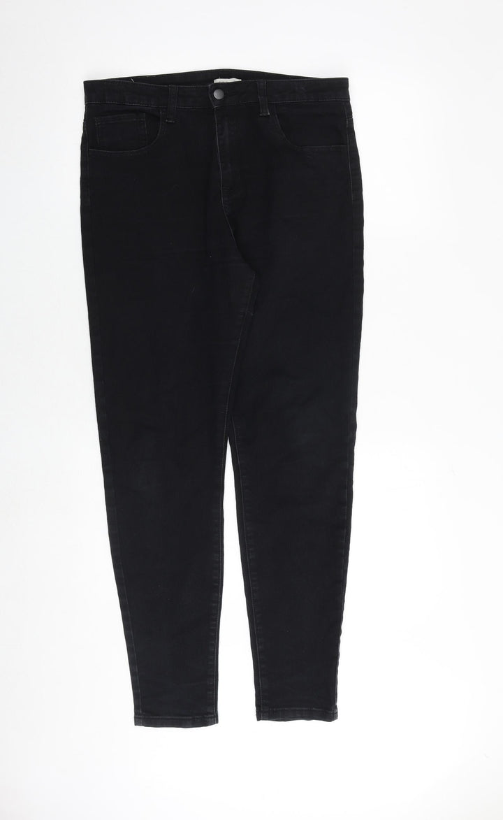 FOREVER 21 Womens Black Cotton Skinny Jeans Size 30 in Regular Zip