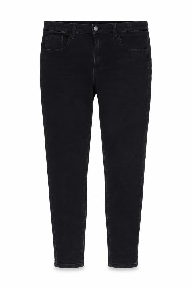 FOREVER 21 Womens Black Cotton Skinny Jeans Size 30 in Regular Zip