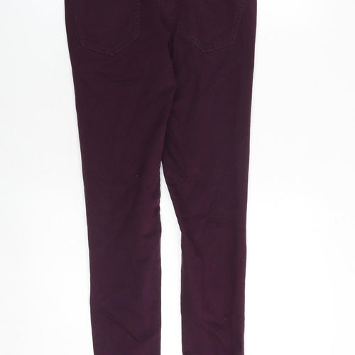 Waredenim Womens Purple Cotton Skinny Jeans Size 12 Regular Zip