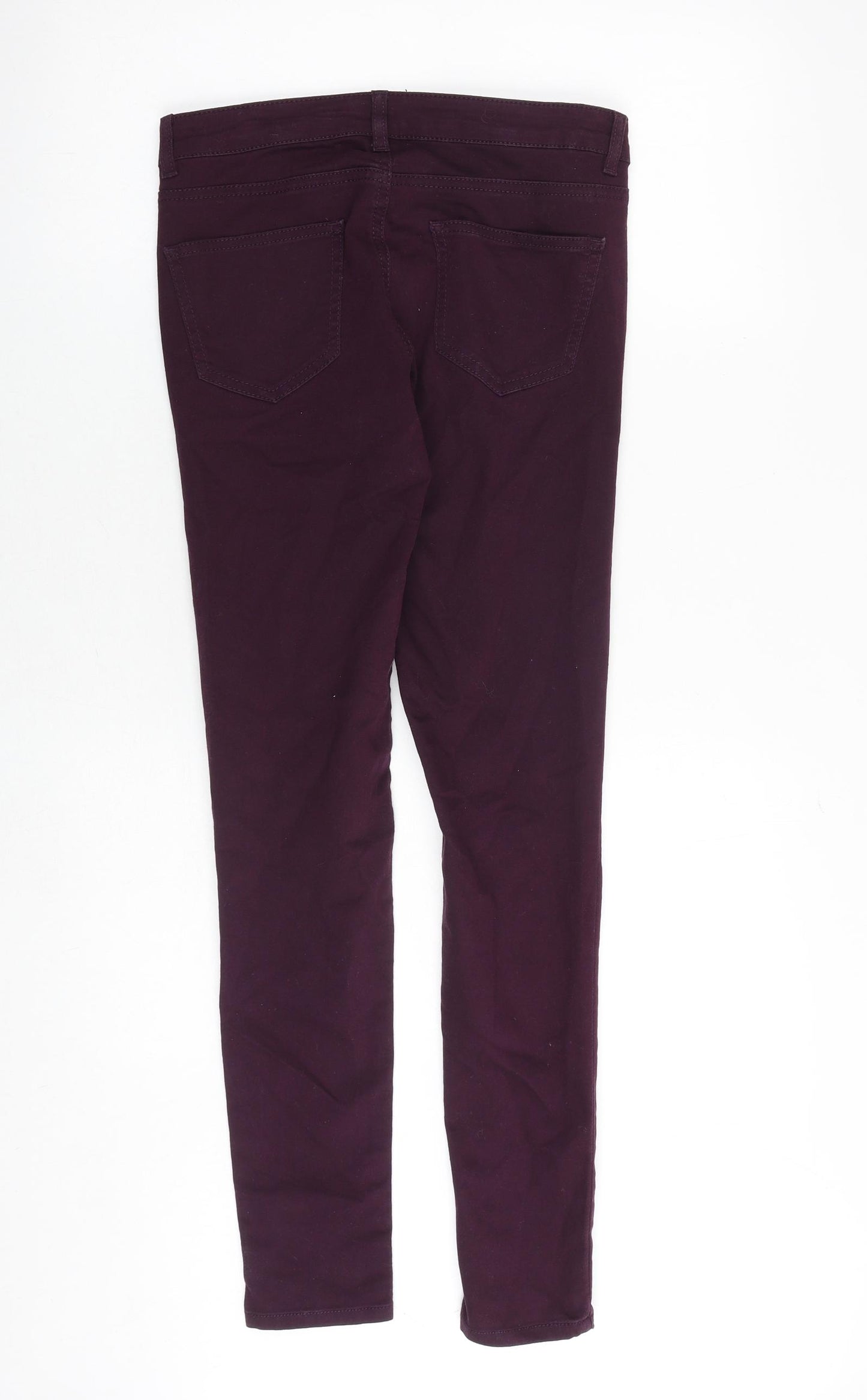 Waredenim Womens Purple Cotton Skinny Jeans Size 12 Regular Zip