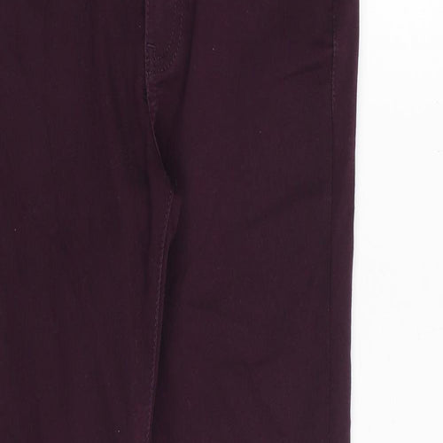 Waredenim Womens Purple Cotton Skinny Jeans Size 12 Regular Zip