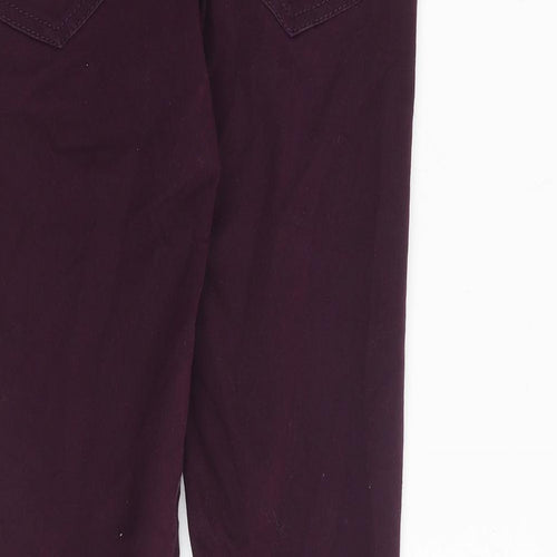Waredenim Womens Purple Cotton Skinny Jeans Size 12 Regular Zip