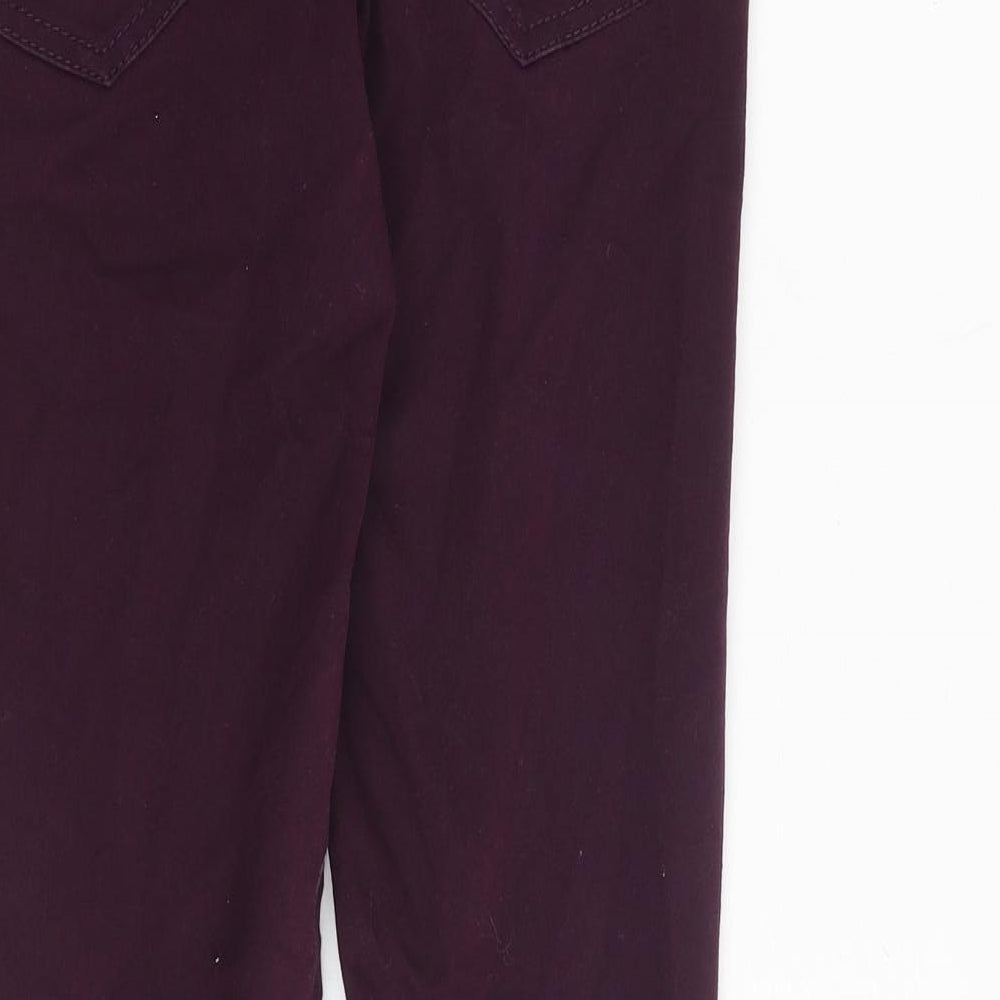 Waredenim Womens Purple Cotton Skinny Jeans Size 12 Regular Zip