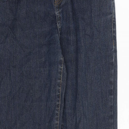 YESYES Womens Blue Cotton Tapered Jeans Size 10 Regular Zip