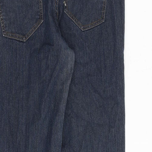 YESYES Womens Blue Cotton Tapered Jeans Size 10 Regular Zip