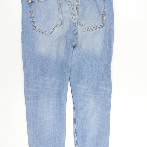 Mango Womens Blue Cotton Skinny Jeans Size 10 Regular Zip