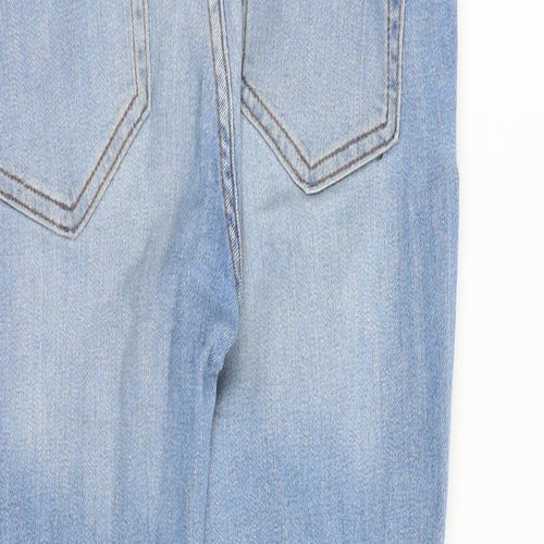 Mango Womens Blue Cotton Skinny Jeans Size 10 Regular Zip