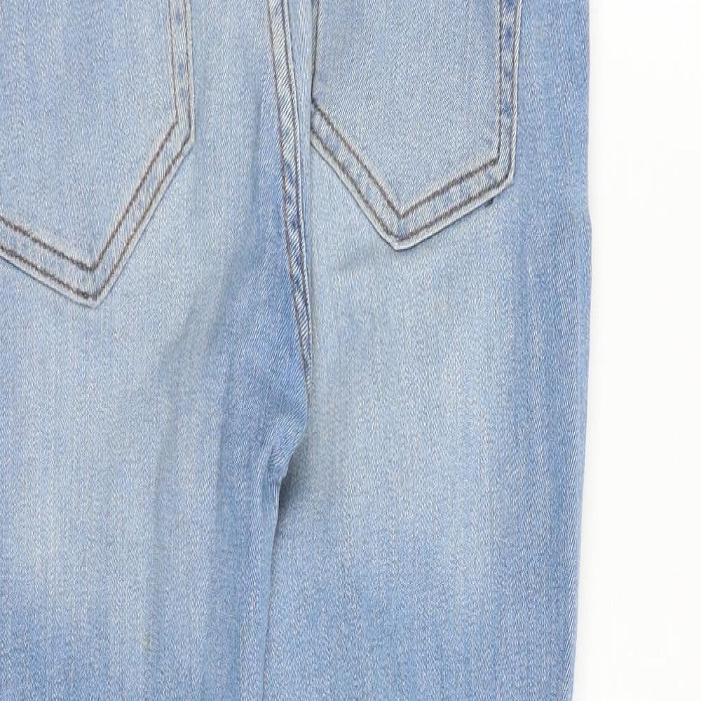 Mango Womens Blue Cotton Skinny Jeans Size 10 Regular Zip