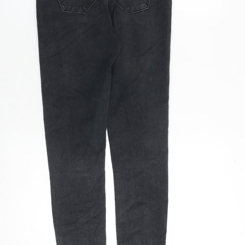 River Island Womens Grey Cotton Skinny Jeans Size 8 Regular Zip