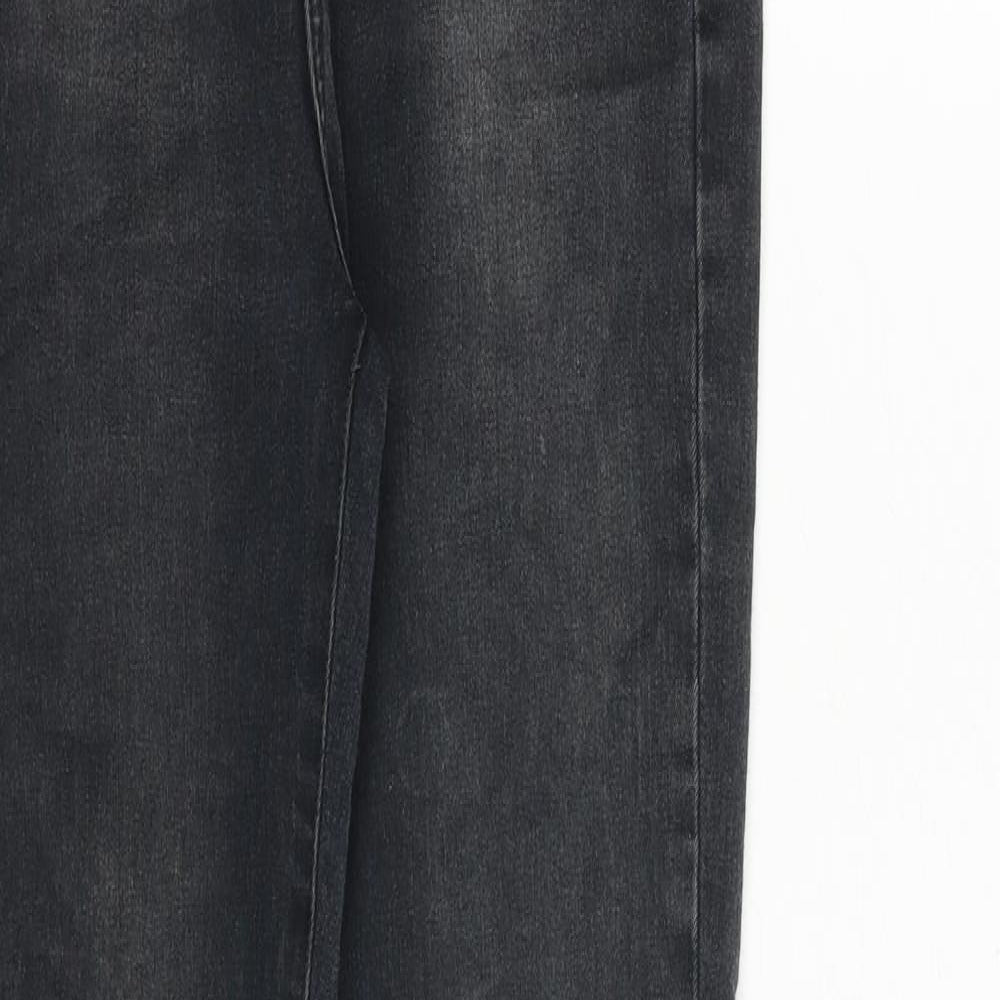River Island Womens Grey Cotton Skinny Jeans Size 8 Regular Zip