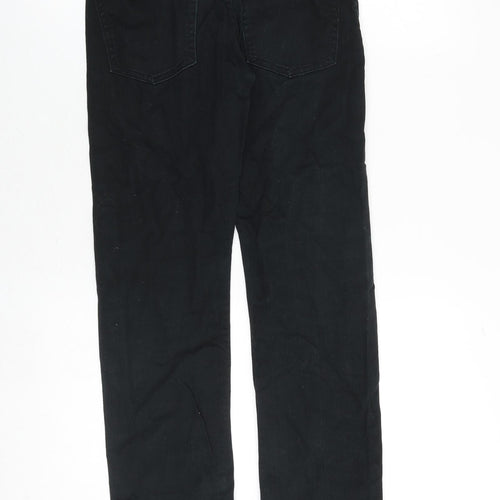 H&M Boys Black Cotton Straight Jeans Size 11 Years Regular Zip