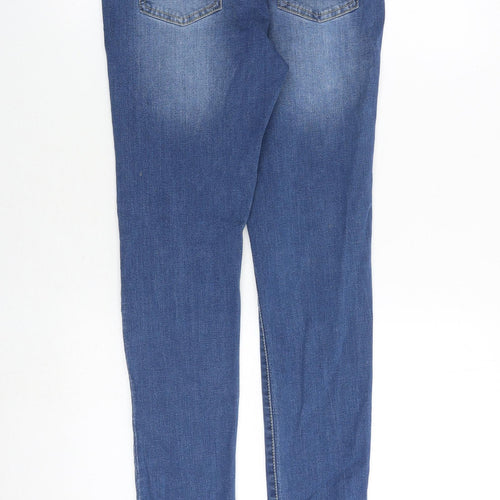 Boohoo Mens Blue Cotton Skinny Jeans Size 30 in Slim Button