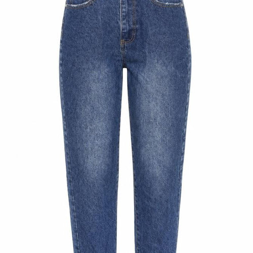Missguided Womens Blue Cotton Mom Jeans Size 6 Regular Zip - High rise