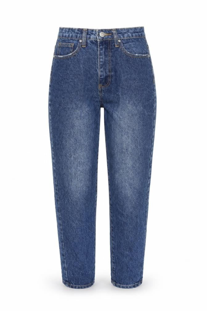 Missguided Womens Blue Cotton Mom Jeans Size 6 Regular Zip - High rise