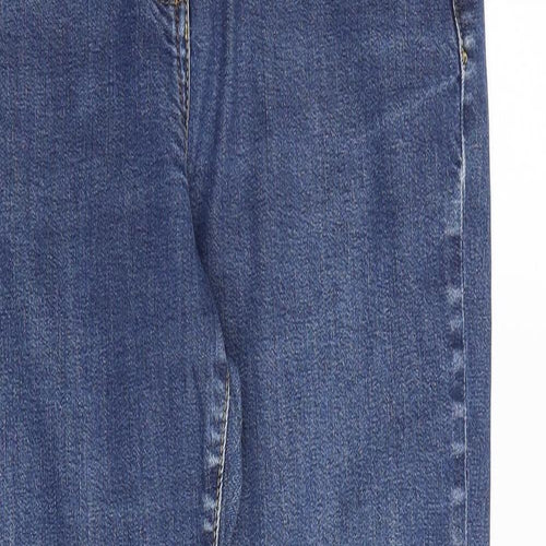 Boden Womens Blue Cotton Straight Jeans Size 10 Regular Zip