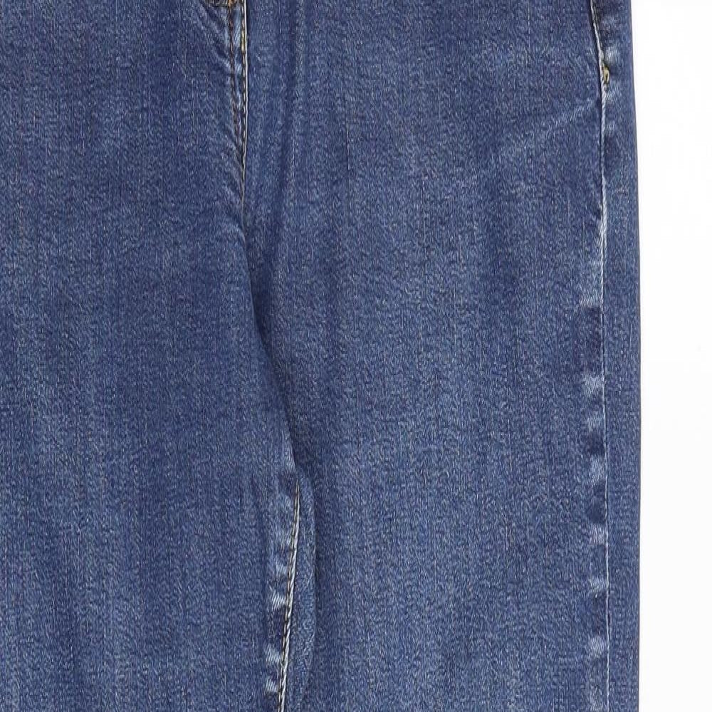 Boden Womens Blue Cotton Straight Jeans Size 10 Regular Zip