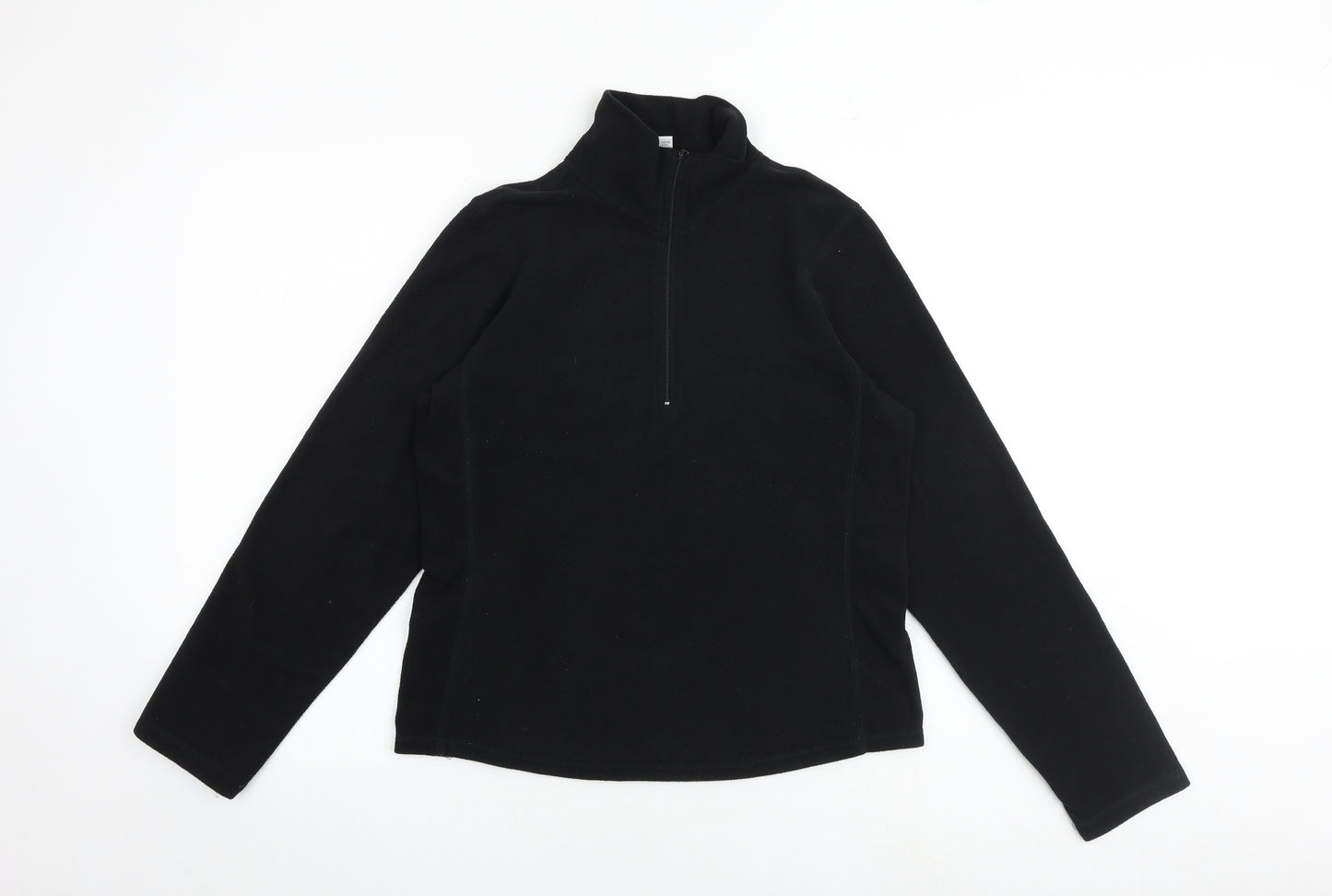 Gap Womens Black Polyester Pullover Sweatshirt Size S Zip