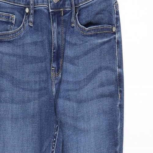 Calvin Klein Womens Blue Cotton Skinny Jeans Size 8 Regular Zip