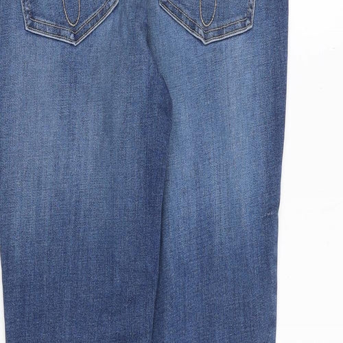 Calvin Klein Womens Blue Cotton Skinny Jeans Size 8 Regular Zip