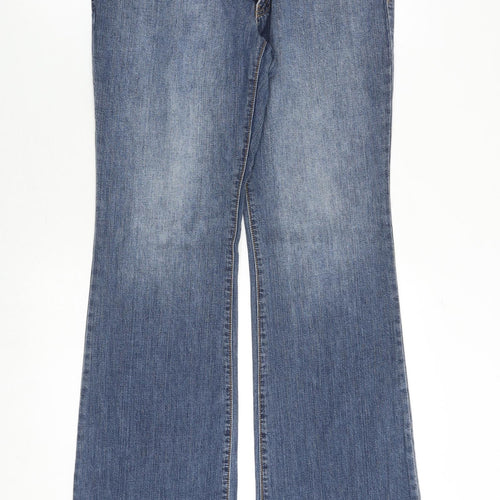Gap Womens Blue Cotton Bootcut Jeans Size 32 in Regular Zip