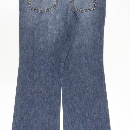 Gap Womens Blue Cotton Bootcut Jeans Size 32 in Regular Zip