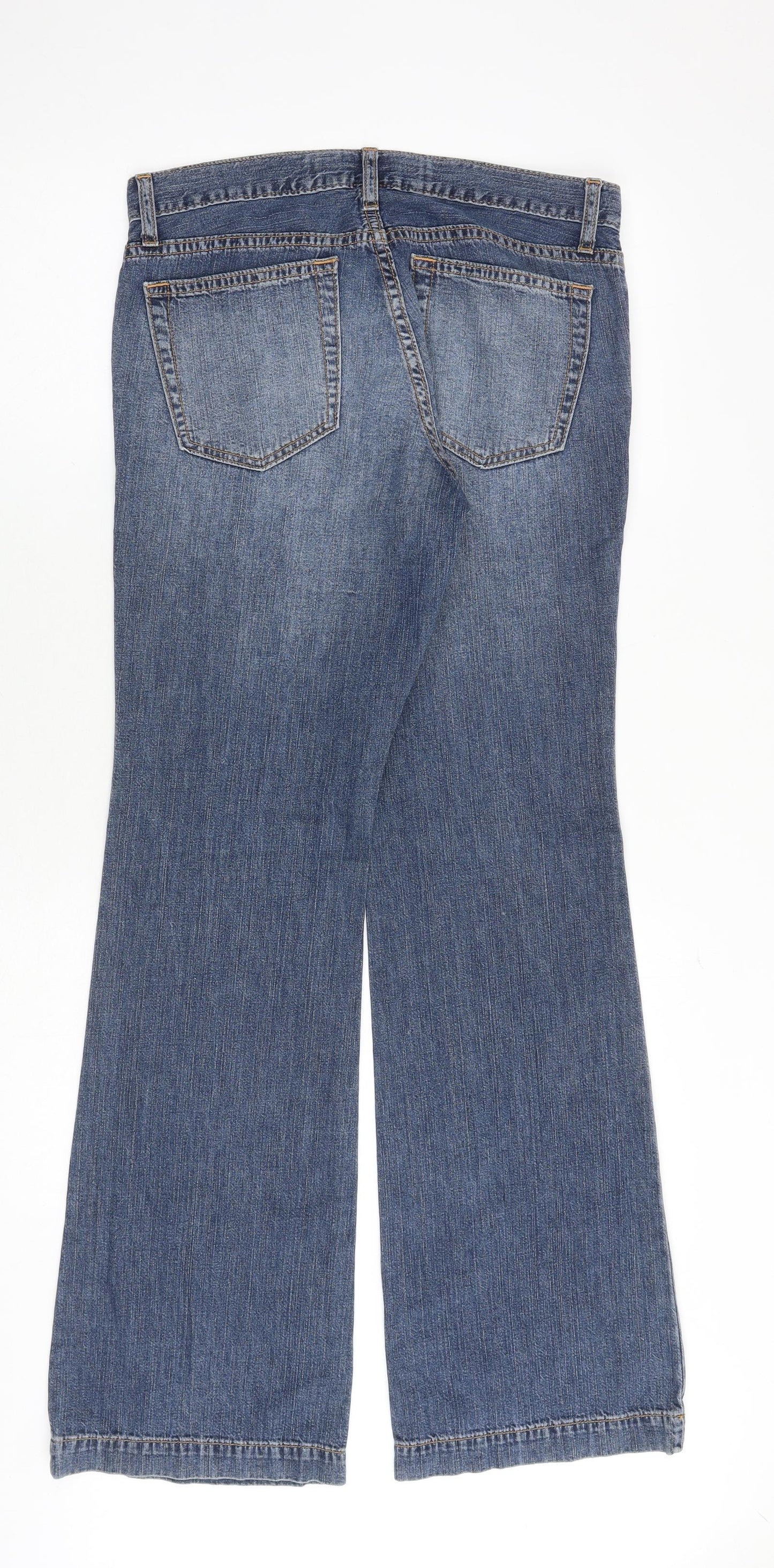 Gap Womens Blue Cotton Bootcut Jeans Size 32 in Regular Zip