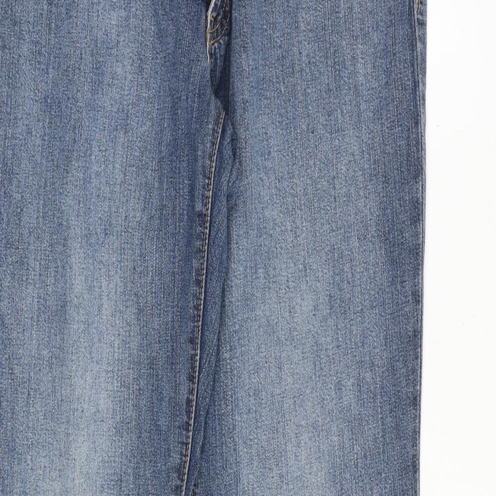 Gap Womens Blue Cotton Bootcut Jeans Size 32 in Regular Zip