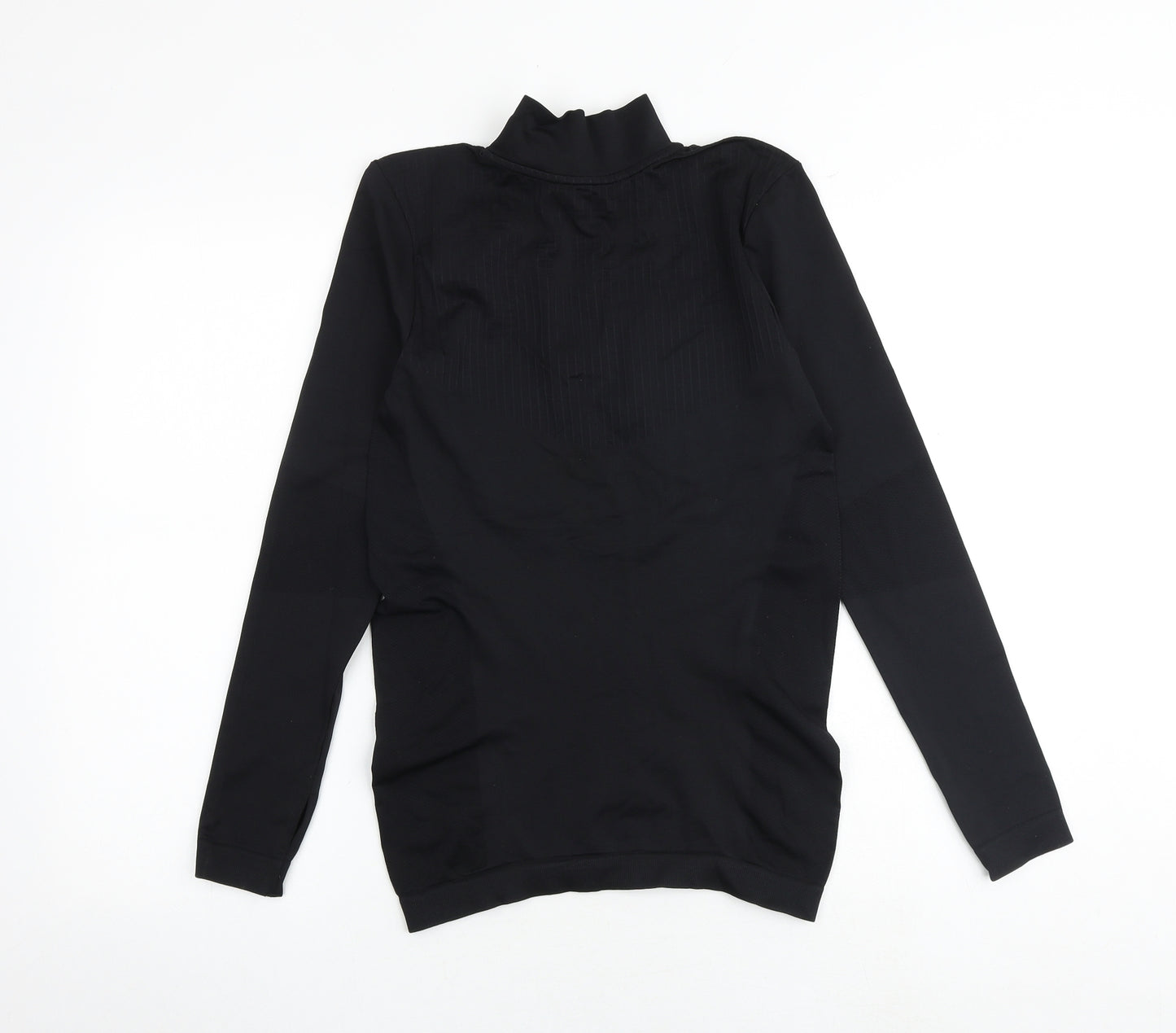 TCA Womens Black Polyester Pullover Casual Size S High Neck Zip