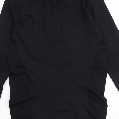 TCA Womens Black Polyester Pullover Casual Size S High Neck Zip