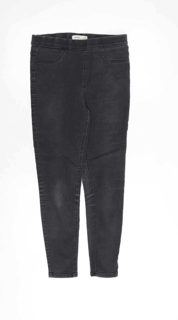 Marks and Spencer Womens Grey Cotton Jegging Jeans Size 10 Regular