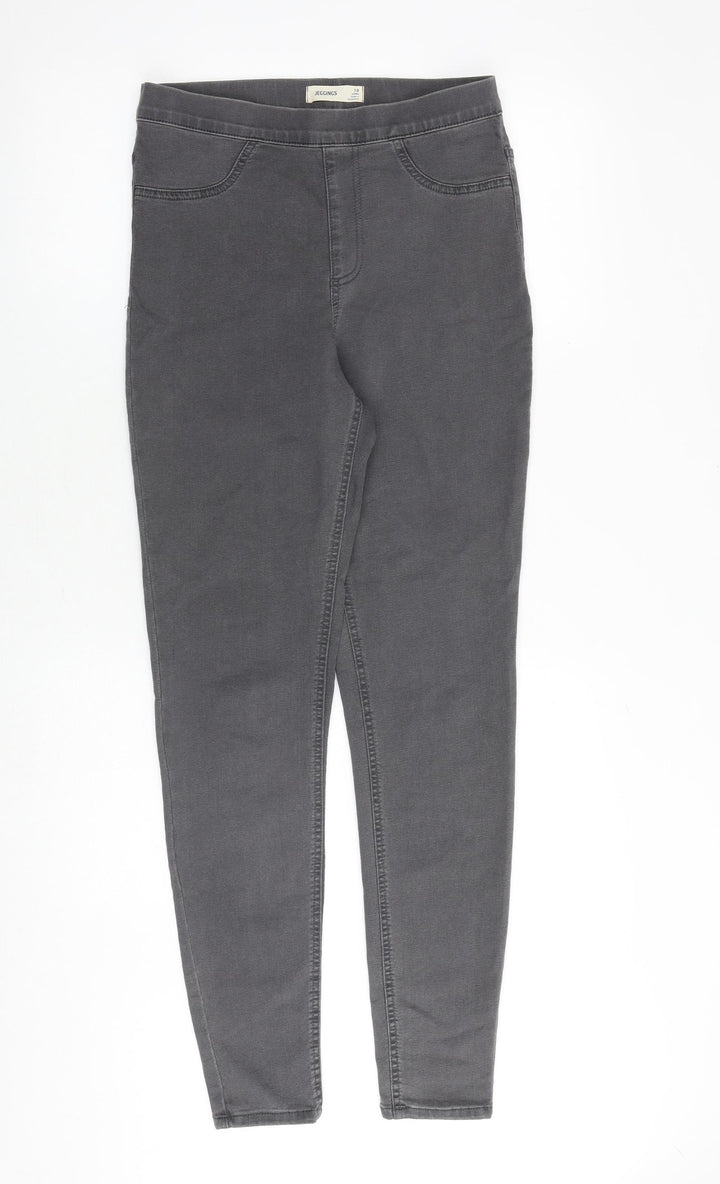Marks and Spencer Womens Grey Cotton Jegging Jeans Size 10 Regular