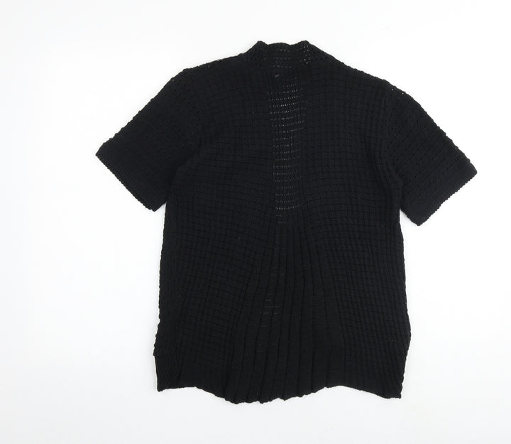 Pure & Natural Womens Black V-Neck Acrylic Pullover Jumper Size M - Size M-L